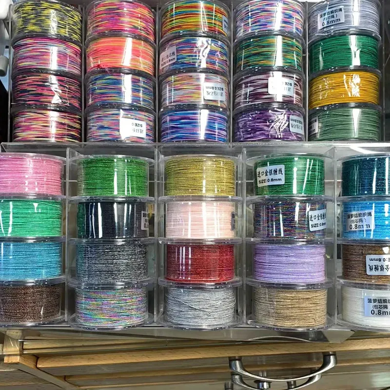 0.8mm Colorful Nylon Macrame Cord – 20m Beading Thread