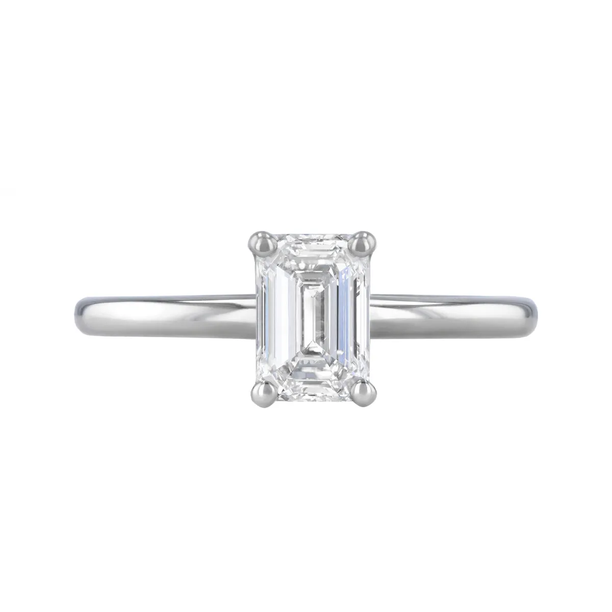 1-00ct Sofia Emerald Cut Diamond Solitaire Engagement Ring | Platinum