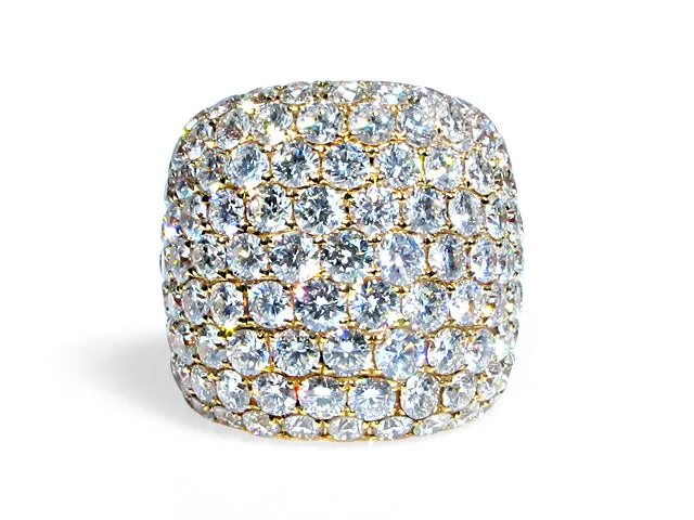 10.41cttw Diamond Nine Row Pave Ring