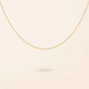 10K Gold Adjustable Cable Chain Necklace