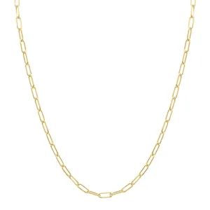 14K Yellow Gold Filled 3.5Mm Paperclip Chain With Lobster Clasp - 20 Inch