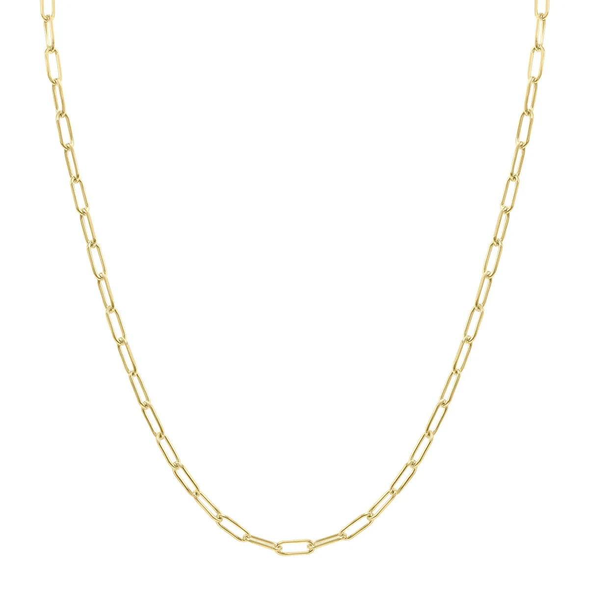 14K Yellow Gold Filled 3.5Mm Paperclip Chain With Lobster Clasp - 20 Inch