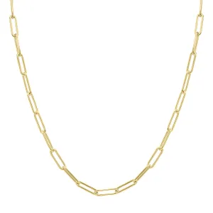 14K Yellow Gold Filled 4Mm Paperclip Chain With Lobster Clasp - 18 Inch