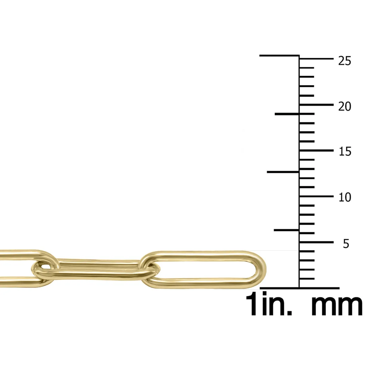 14K Yellow Gold Filled 4Mm Paperclip Chain With Lobster Clasp - 18 Inch