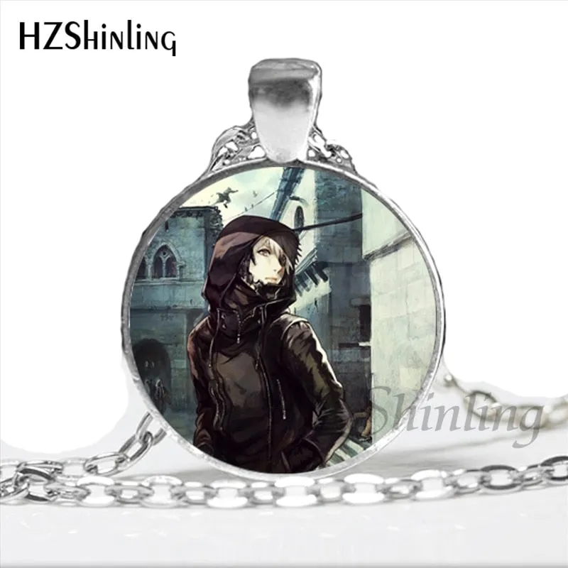 2017 New Arrival Tokyo Ghoul Kaneki Ken Necklace Handmade Glass Dome Tokyo Ghoul Pendant Jewelry Steampunk Necklace HZ1