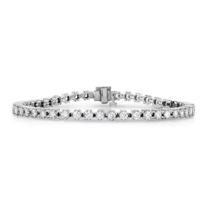 4 cttw Round Diamond Tennis Bracelets in 14K White Gold