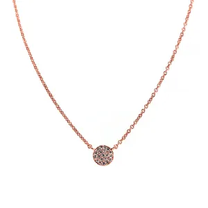 4615-RSE Rose Gold CZ Pave Necklace