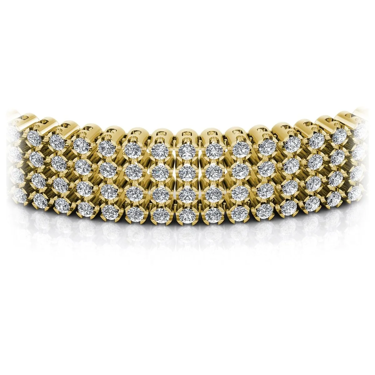 7.00-9.00 CT Round Cut Diamonds - Diamond Bracelet