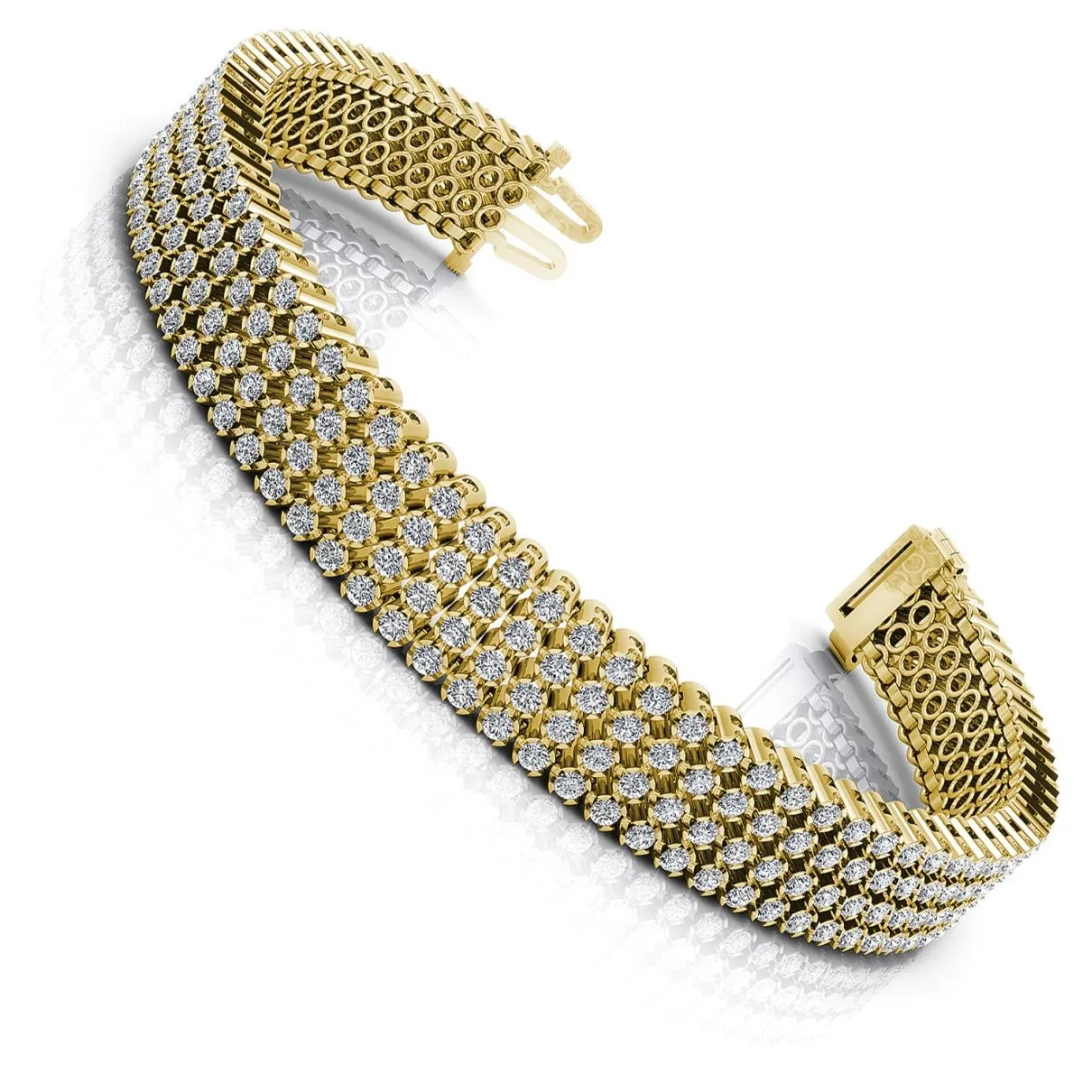 7.00-9.00 CT Round Cut Diamonds - Diamond Bracelet