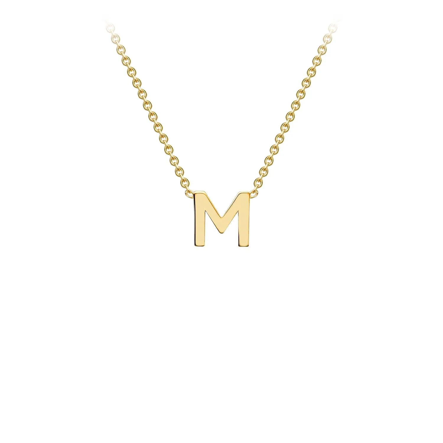 9K Gold 'M' Initial Necklace - 1.19.0162