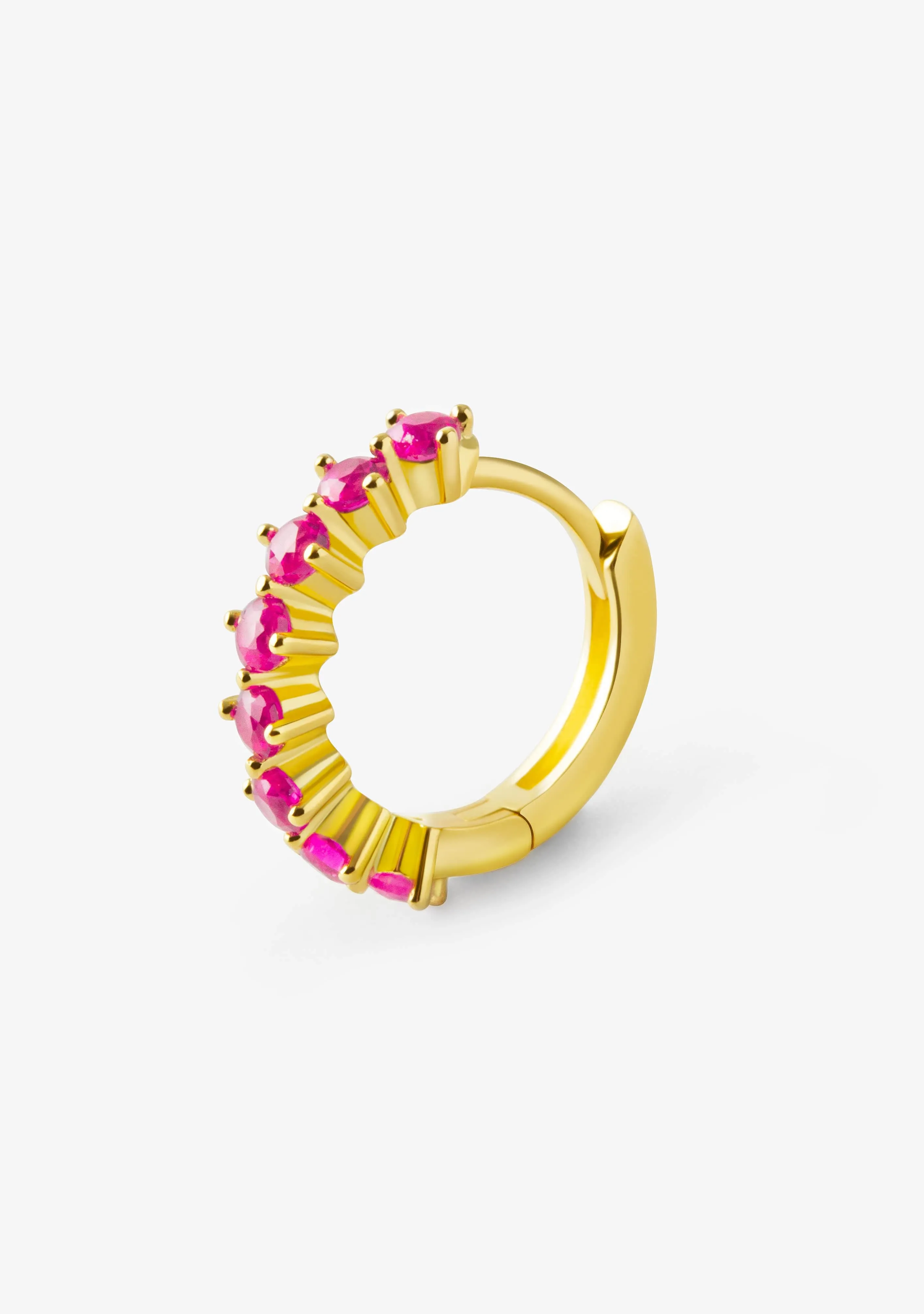 Amalfi Ruby Hoop Piercing Gold