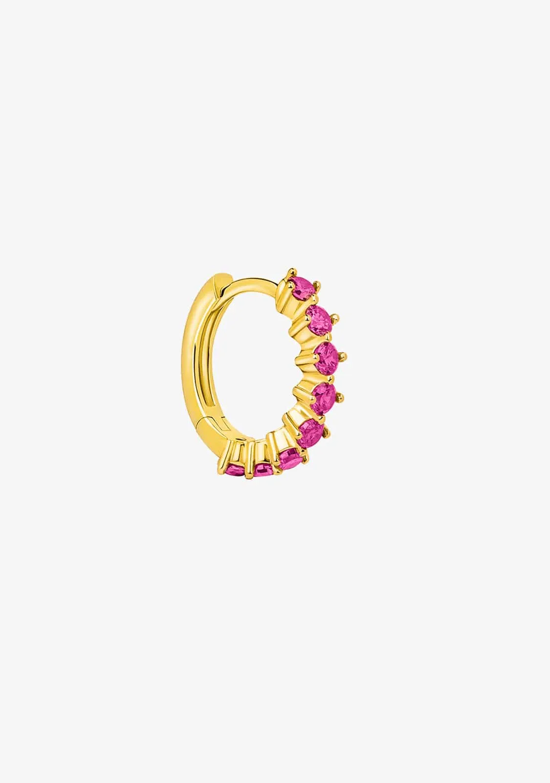 Amalfi Ruby Hoop Piercing Gold