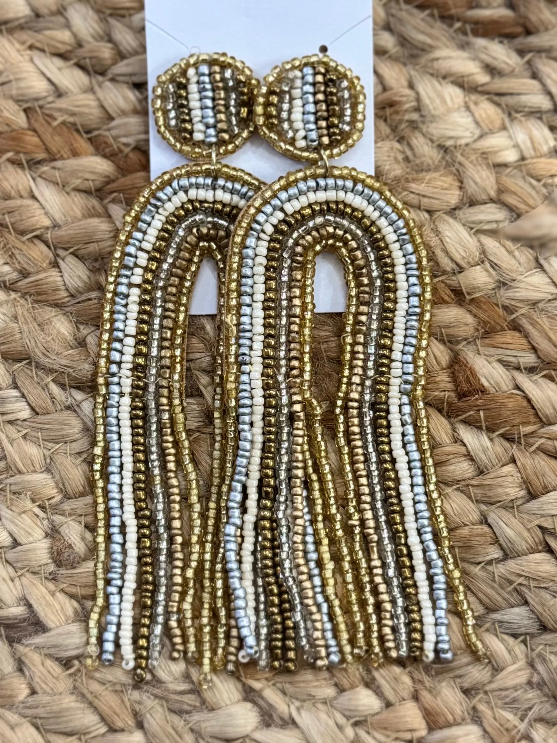 Arch Tassel Earrings in Gold