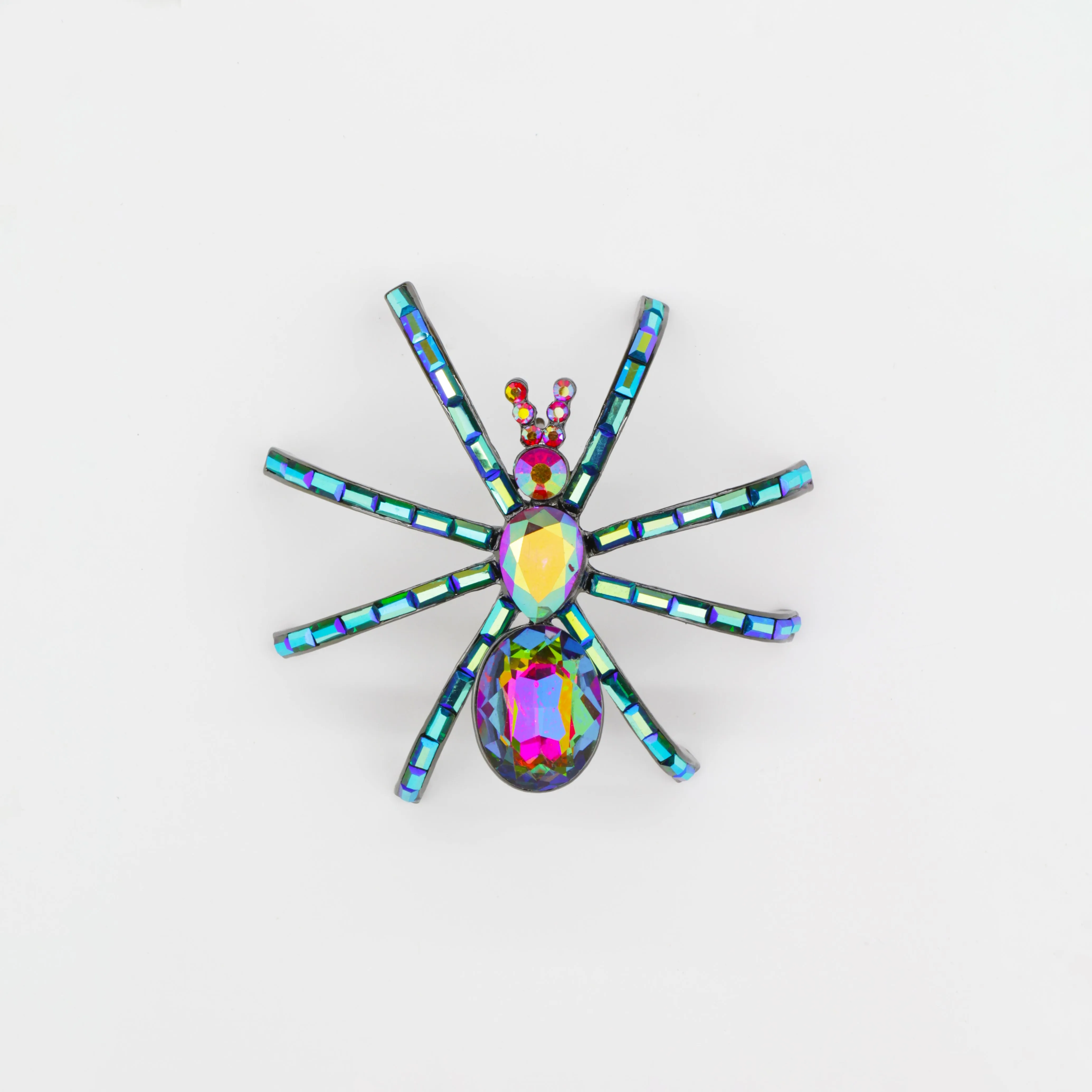 Baguette Crystal Spider Brooch