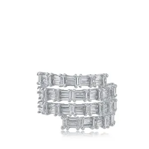 Baguette CZ Wrap Ring