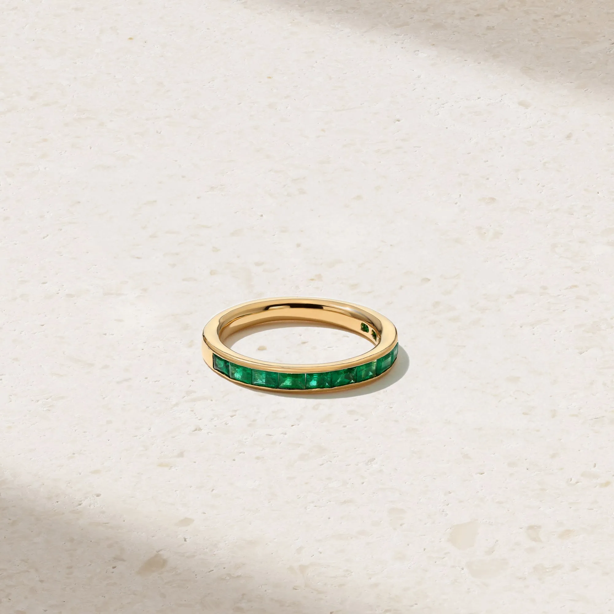 Baguette Emerald Thread Ring