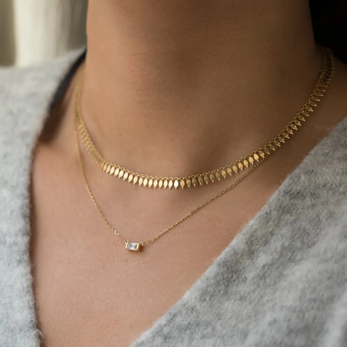 Baguette Necklace