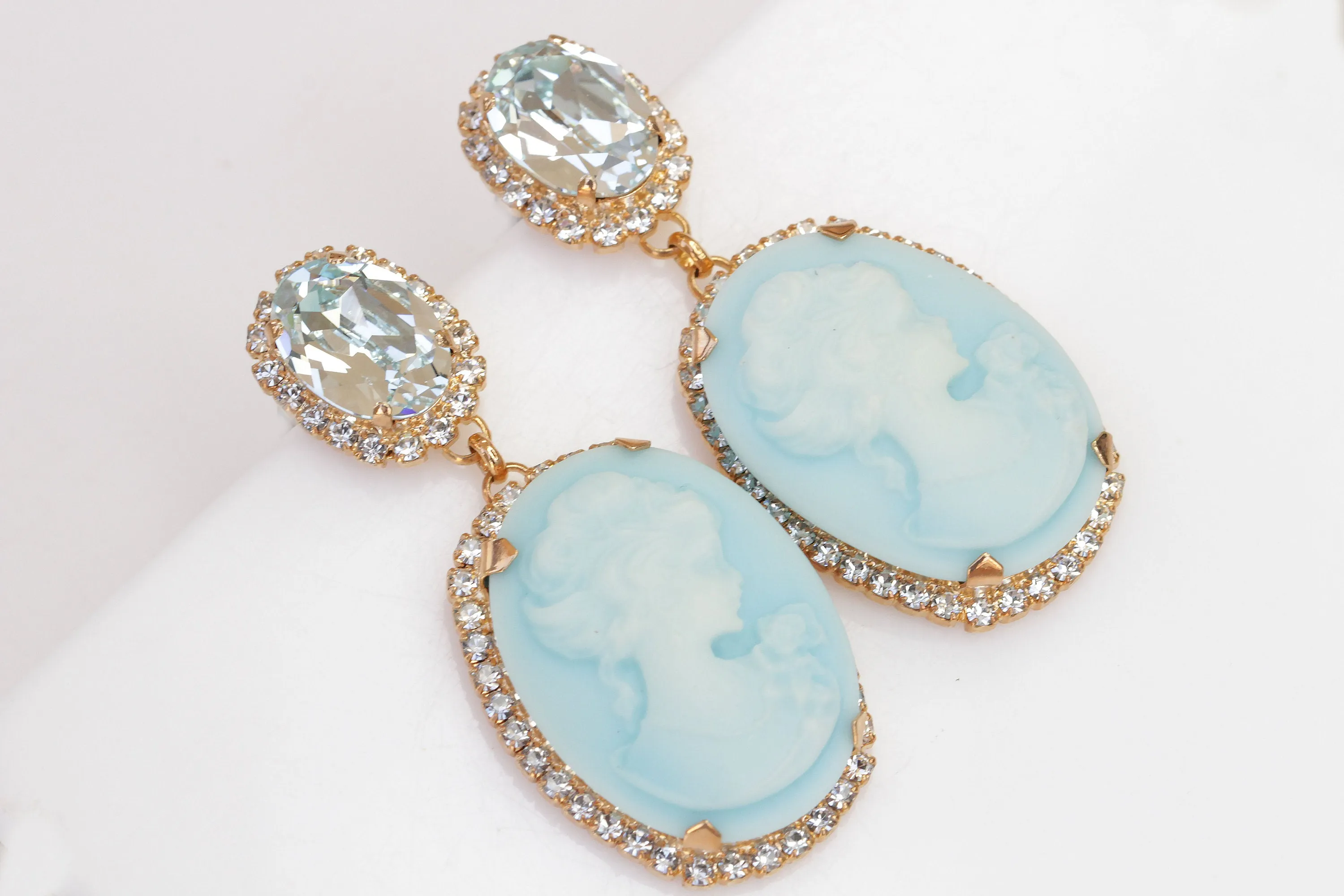 BIG CAMEO EARRINGS