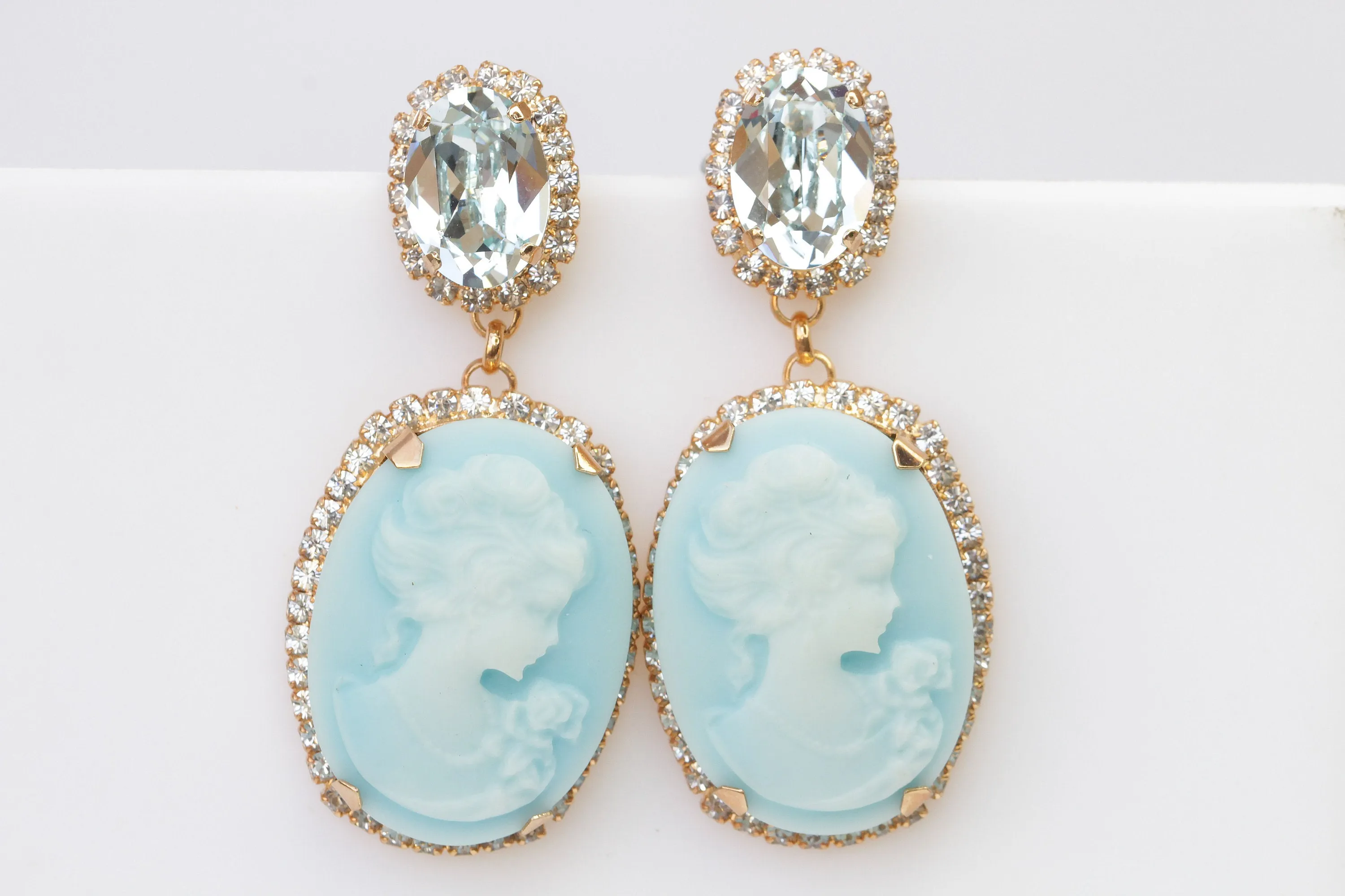 BIG CAMEO EARRINGS