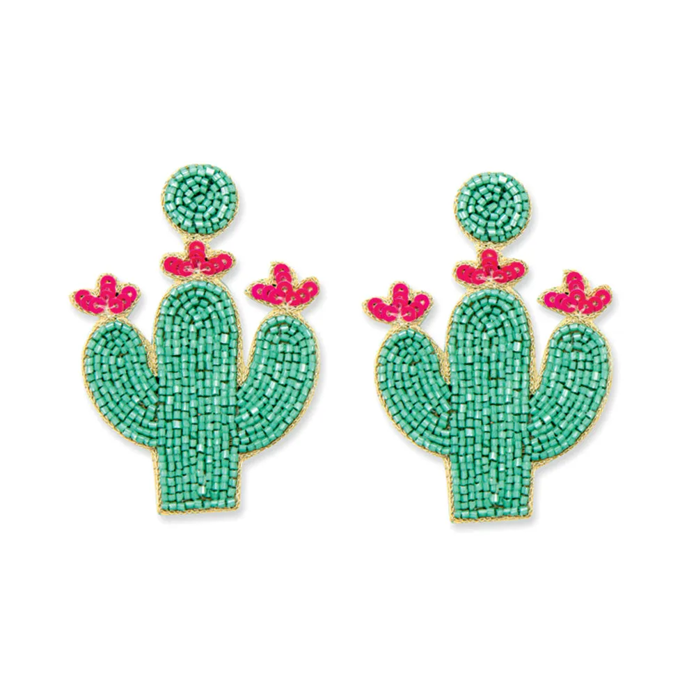 Cacti Chic Set Of 4 Earrings