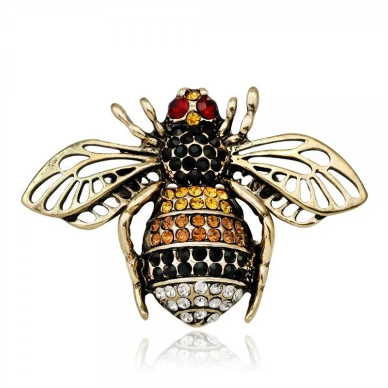 Cartoon Style Cute Pin Animal Insect Alloy Enamel Plating Inlay Rhinestones Unisex Brooches