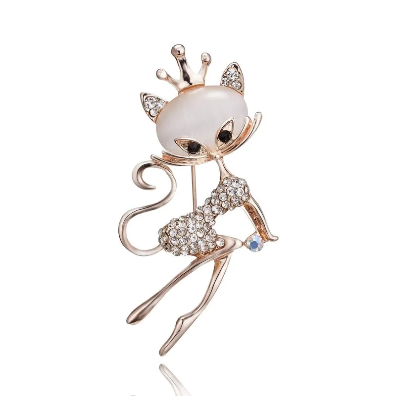 Cartoon Style Cute Pin Animal Insect Alloy Enamel Plating Inlay Rhinestones Unisex Brooches