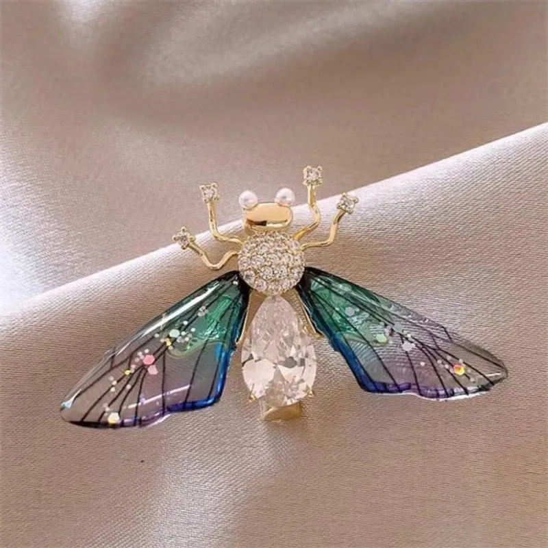 Cartoon Style Cute Pin Animal Insect Alloy Enamel Plating Inlay Rhinestones Unisex Brooches