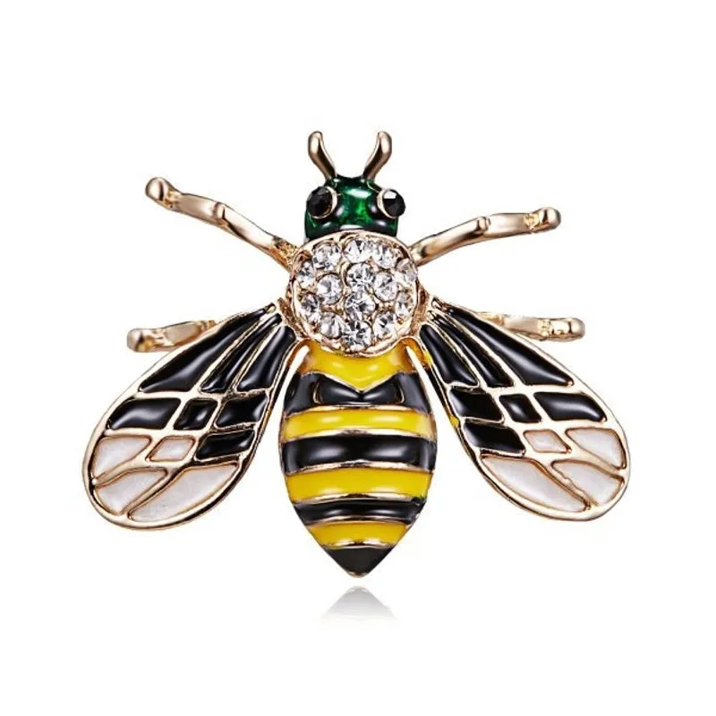 Cartoon Style Cute Pin Animal Insect Alloy Enamel Plating Inlay Rhinestones Unisex Brooches