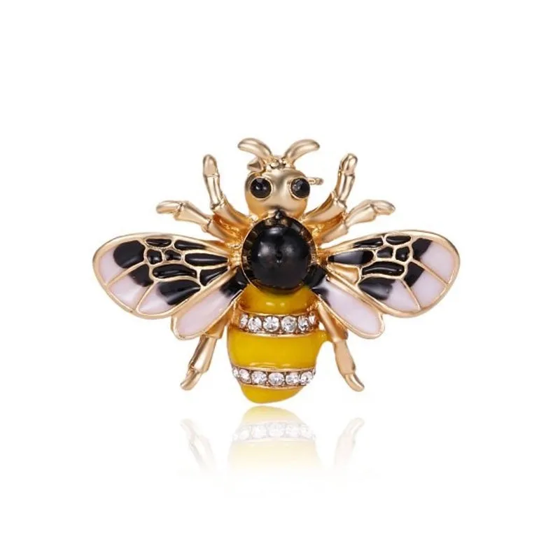 Cartoon Style Cute Pin Animal Insect Alloy Enamel Plating Inlay Rhinestones Unisex Brooches