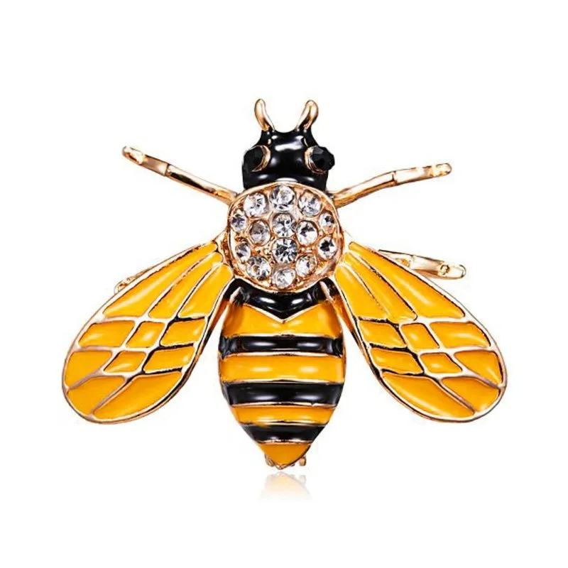 Cartoon Style Cute Pin Animal Insect Alloy Enamel Plating Inlay Rhinestones Unisex Brooches