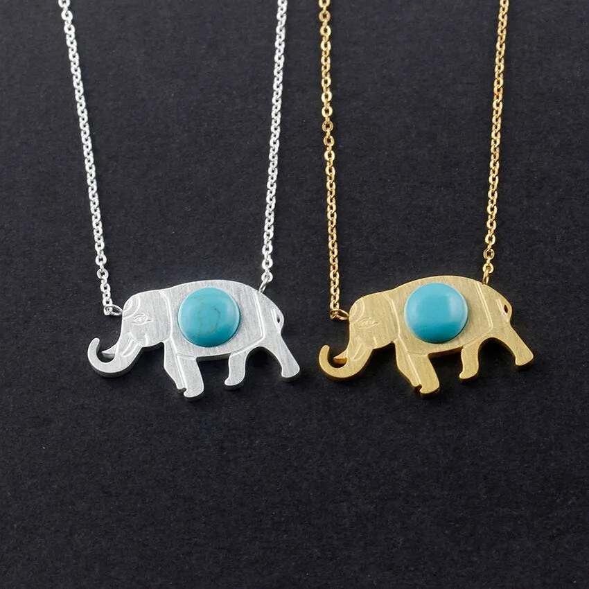 Charms Good Luck Elephant Pendant Necklace With