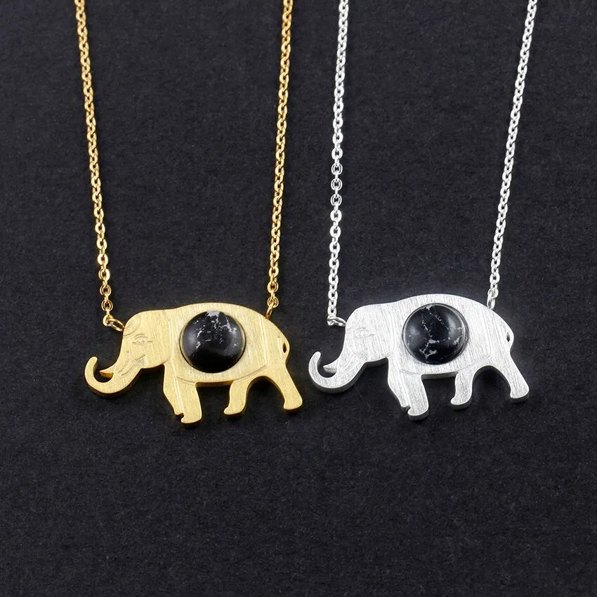 Charms Good Luck Elephant Pendant Necklace With