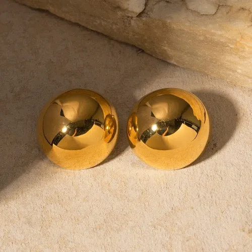 Chic Modern Vintage Hemisphere Large Earrings