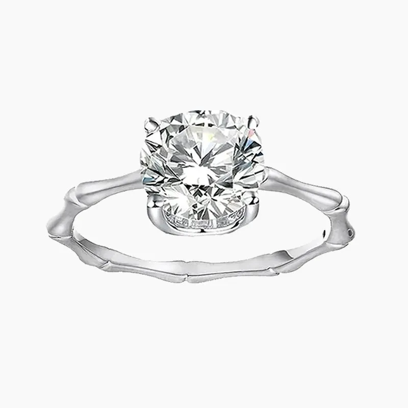 Classic Sterling Silver Cushion Cut Engagement Ring