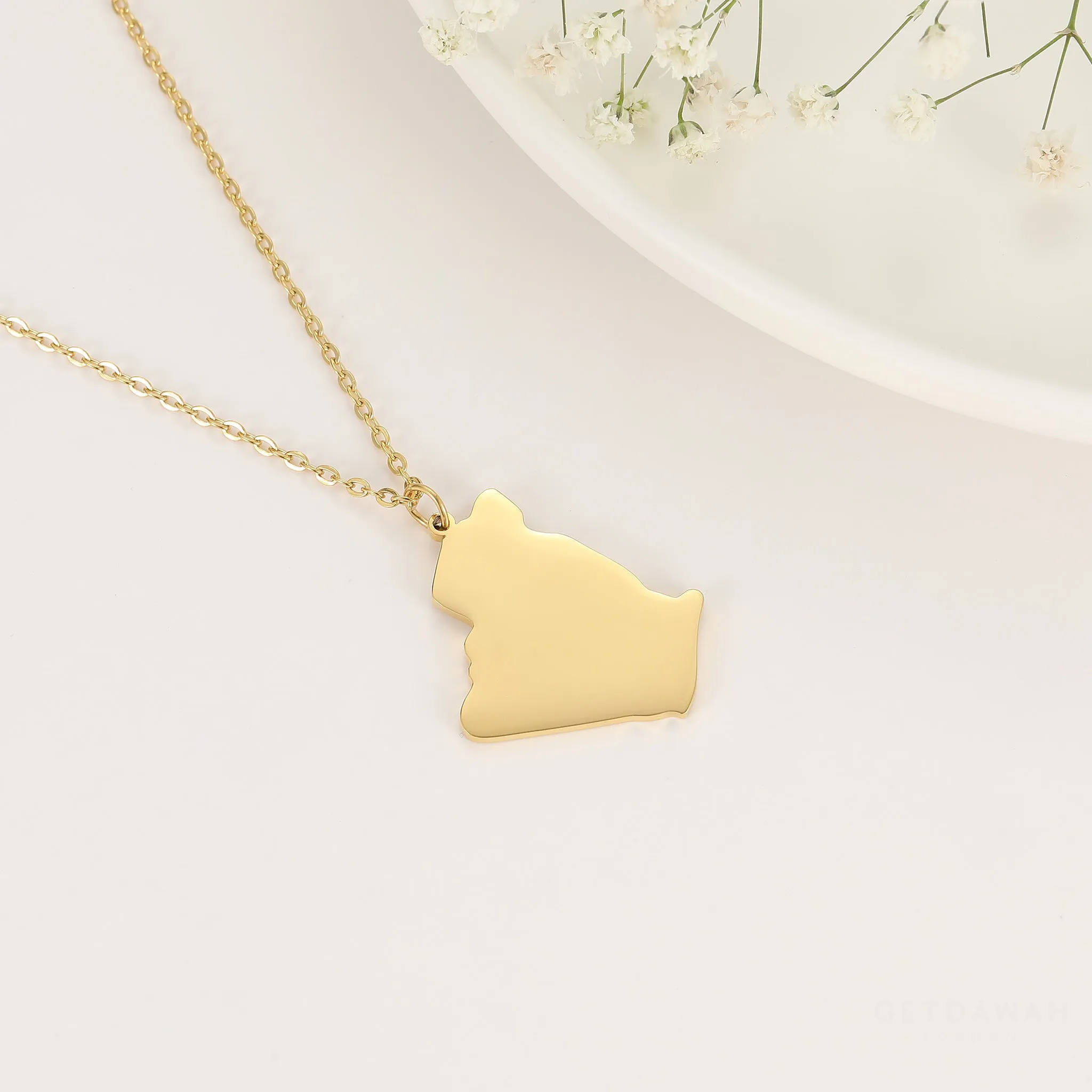 Country Map Necklaces