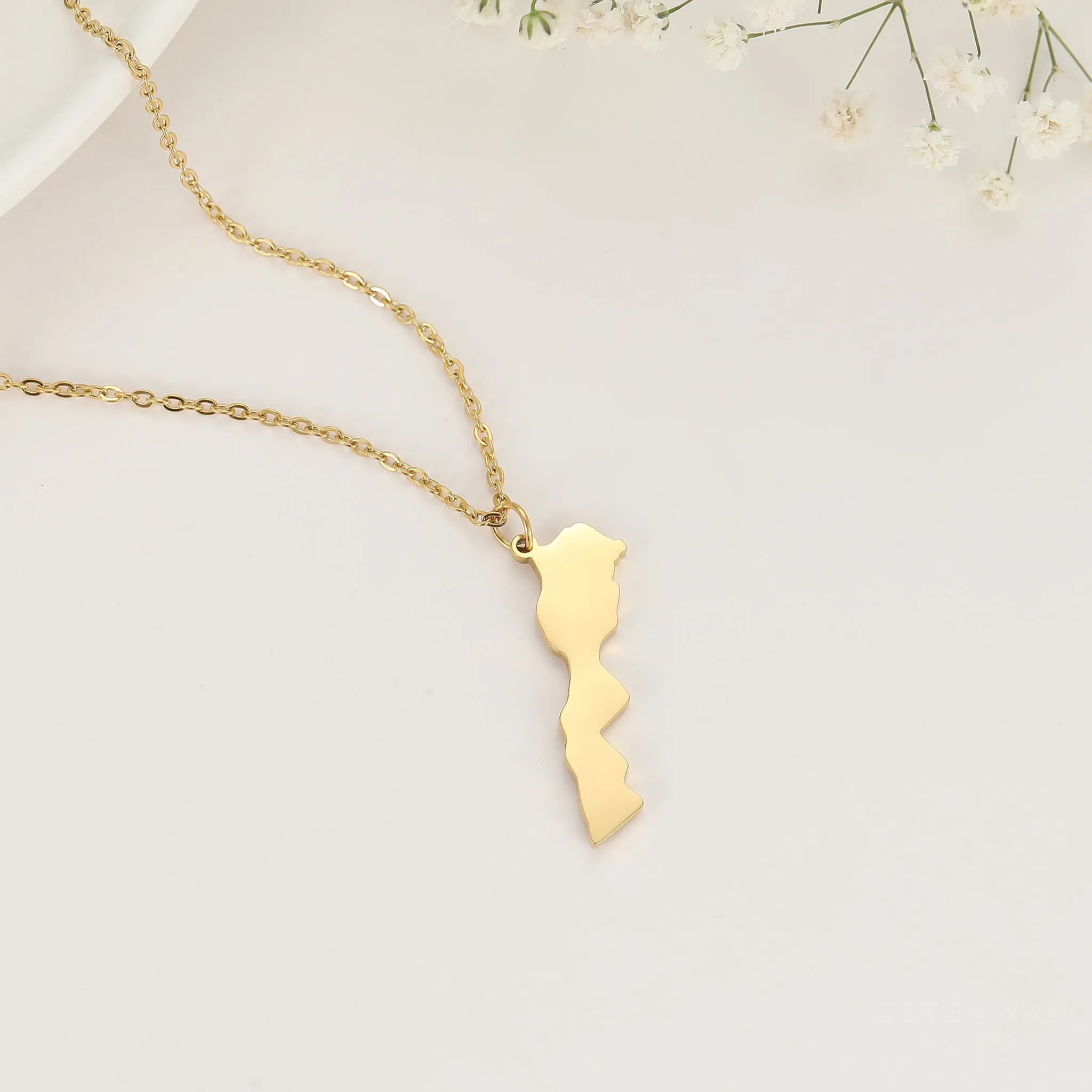 Country Map Necklaces