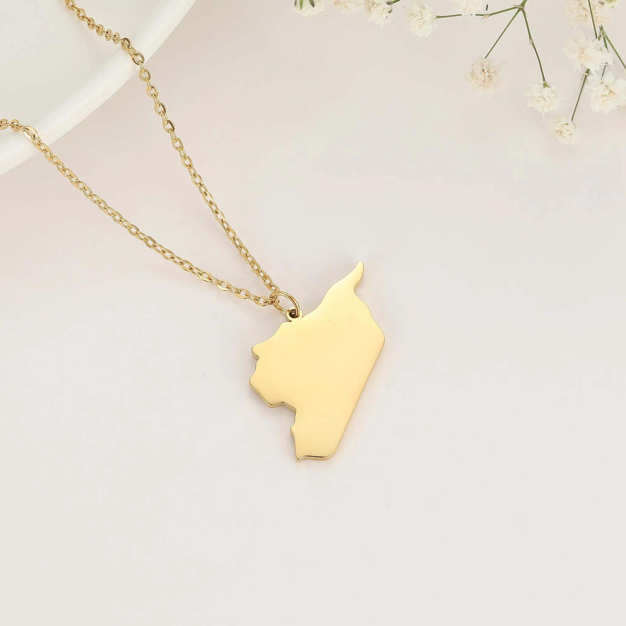 Country Map Necklaces