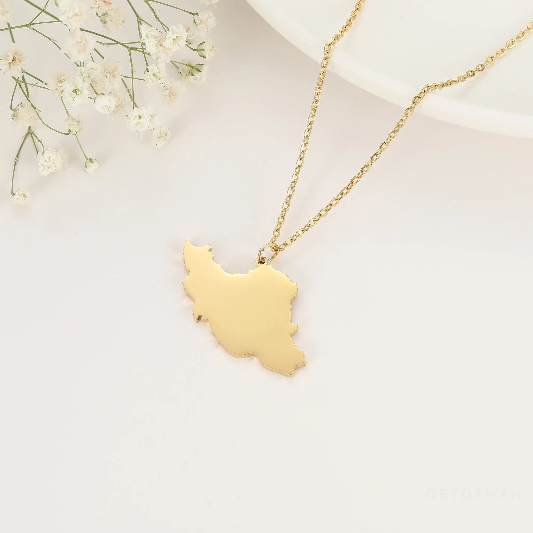 Country Map Necklaces