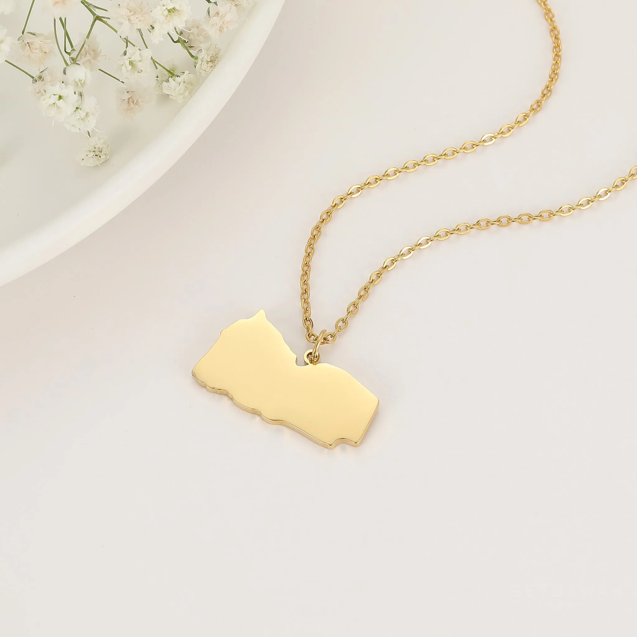 Country Map Necklaces