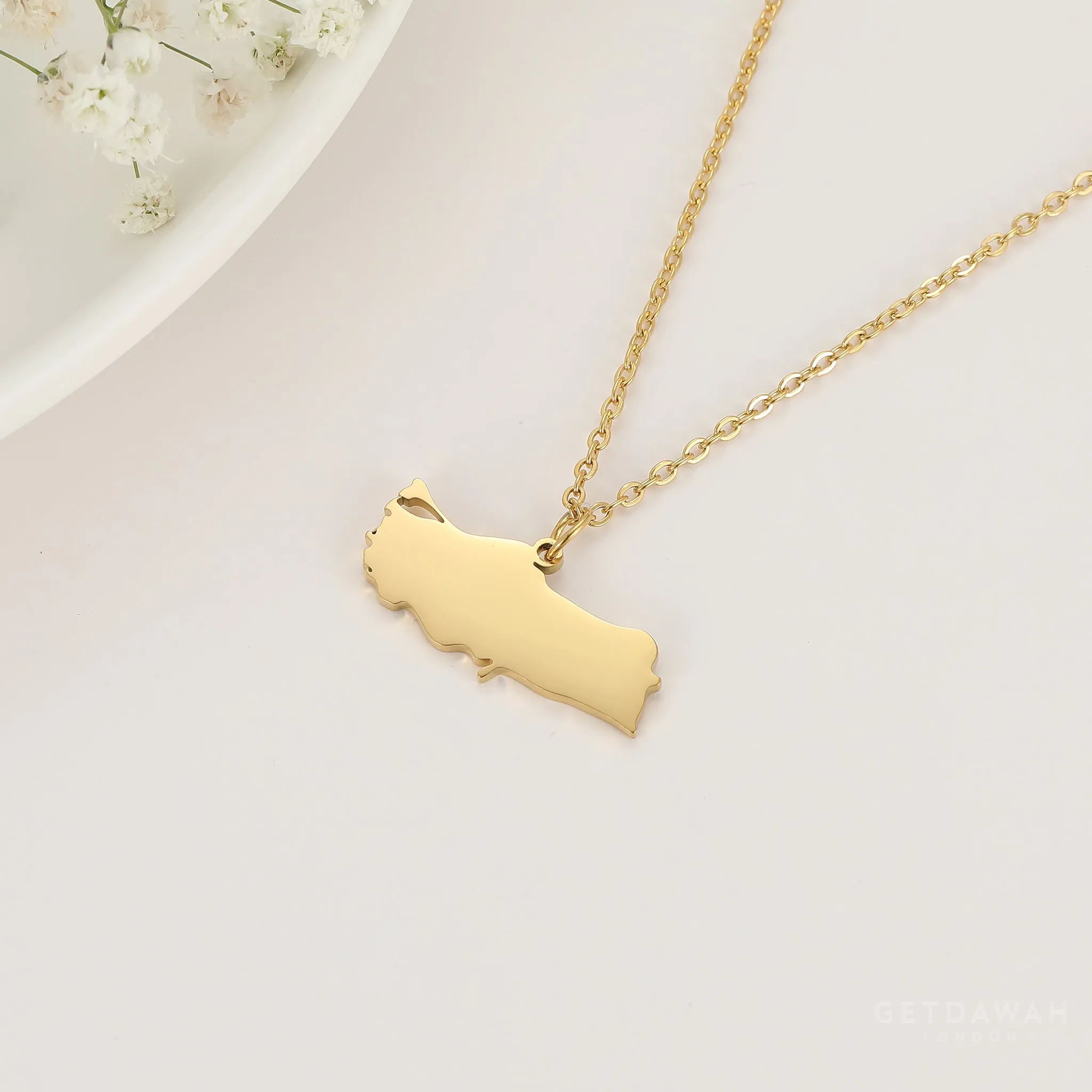 Country Map Necklaces