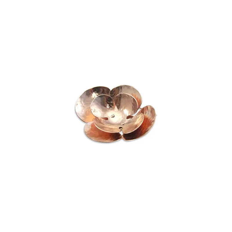 Crocus Flower Rose Gold Brooch