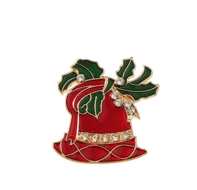 Cute Christmas Hat Christmas Tree Santa Claus Rhinestone Enamel Inlay Rhinestones Pearl Women's Brooches