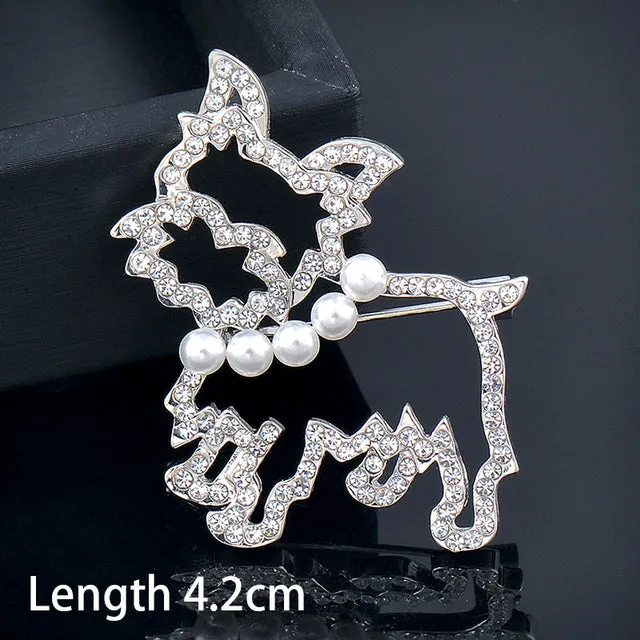 Dog brooches women fashion jewelry