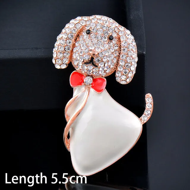 Dog brooches women fashion jewelry