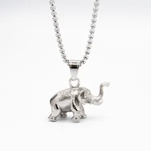 Elephant Pendant Necklace (Stainless Steel)