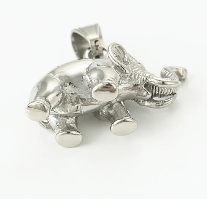 Elephant Pendant Necklace (Stainless Steel)