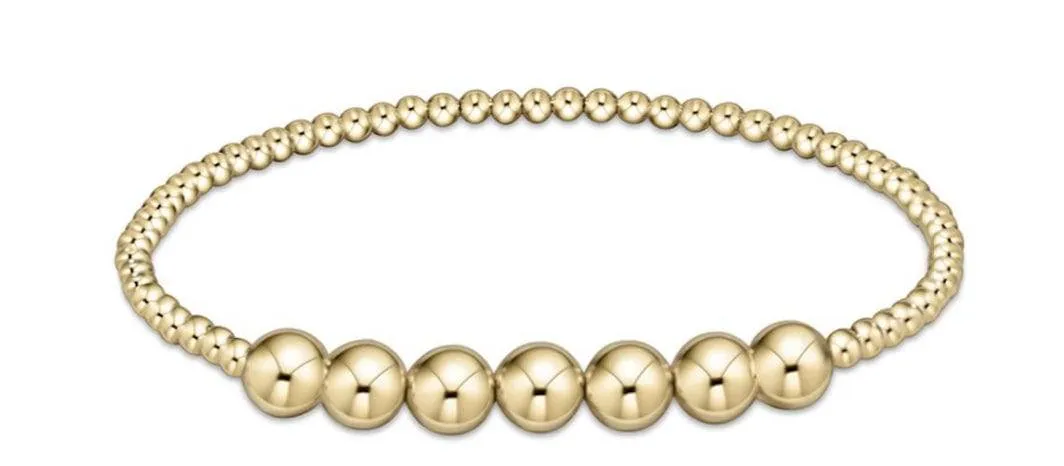 Enewton - Classic Gold Beaded Bliss 3mm Bead Bracelet - 6mm Gold