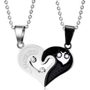 Entwined Heart Necklaces - Love couple