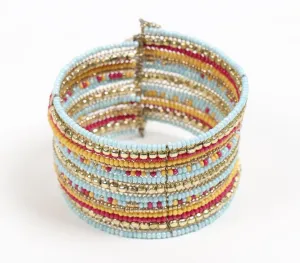 Ethnic Glass Beaded Stacked bracelet