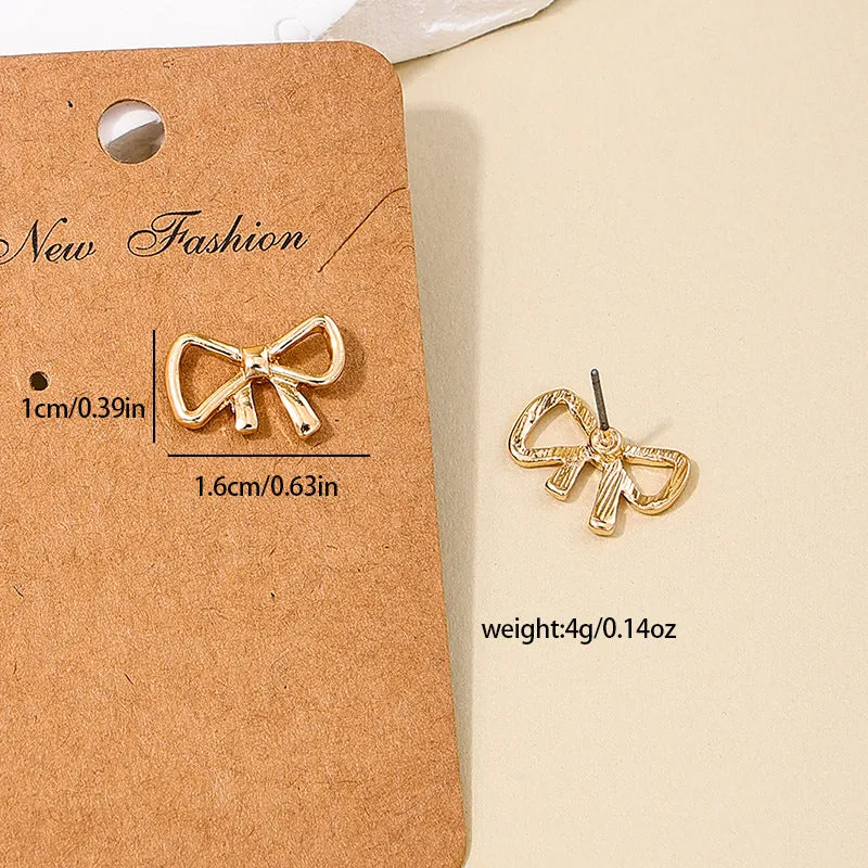 European Chic Hollow Bow Earrings for Women - Vienna Verve Collection